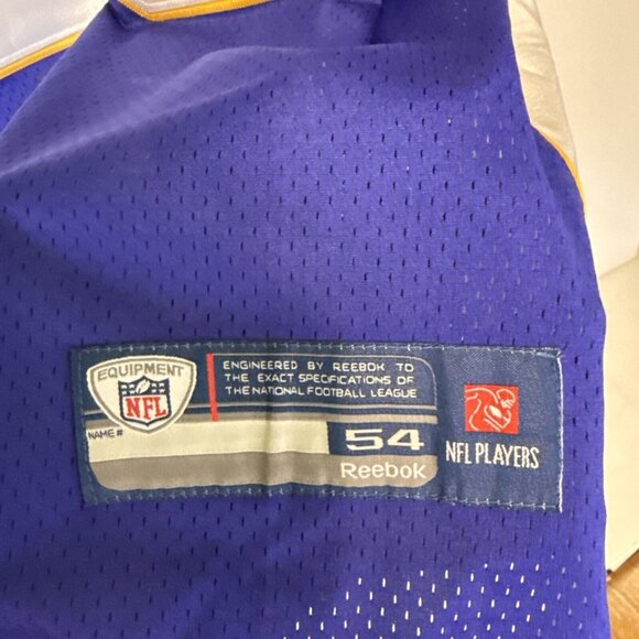 Reebok ON FIELD NFL Jersey Vikings Adrian Peterson Purple SZ 54 - Picture 15 of 15